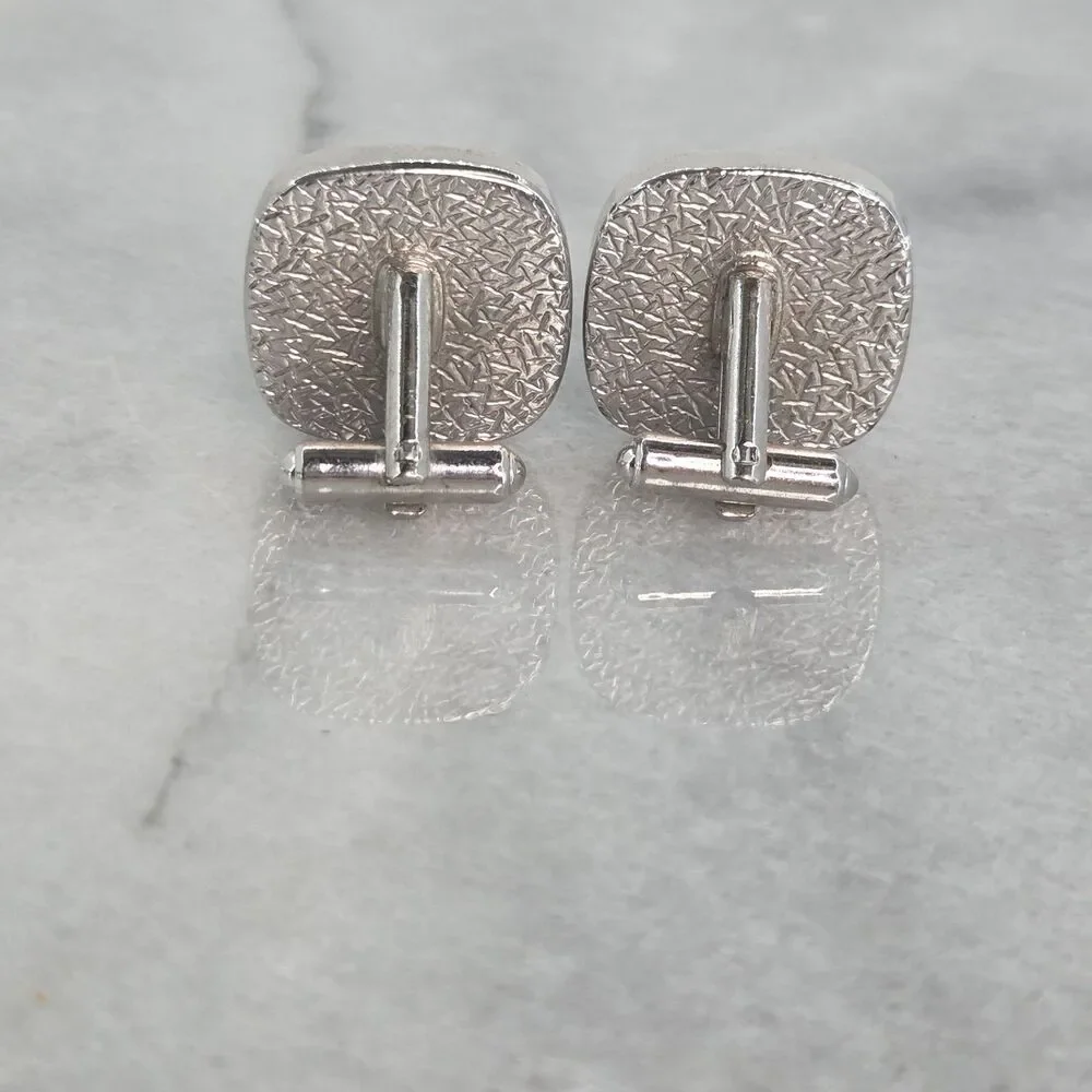 Pink Enamel Black Elephant Cufflinks Mens Silver Tone Bullet Back Dress Set